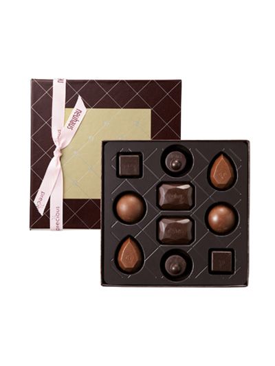 Brown, Chocolate, Bronze, Circle, Square, Honmei choco, 