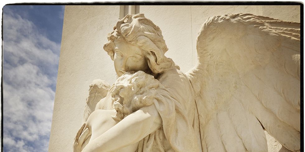 Sculpture, Art, Wing, Classical sculpture, Beige, Statue, Angel, Fictional character, Creative arts, Stone carving, 