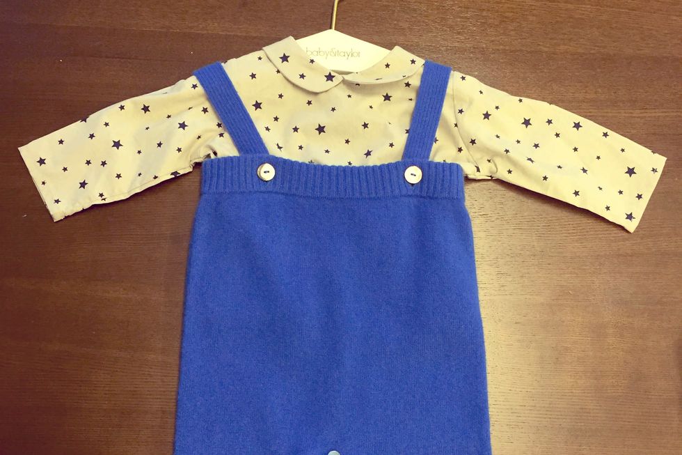 Blue, Product, Yellow, Sleeve, Collar, Textile, Pattern, White, Baby & toddler clothing, Electric blue, 
