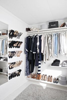 Room, Closet, White, Shelf, Furniture, Clothes hanger, Shelving, Interior design, Wardrobe, Black-and-white, 