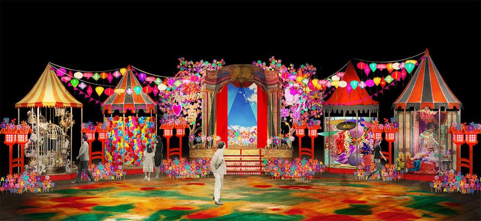 Decoration, Theatrical scenery, Stage, heater, Theatrical property, Architecture, Event, Performing arts, Performance, Spectacle, 
