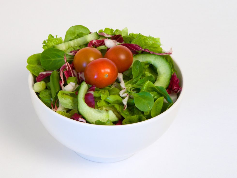 Food, Garden salad, Vegetable, Salad, Dish, Leaf vegetable, Cuisine, Ingredient, Plant, Vegetarian food, 