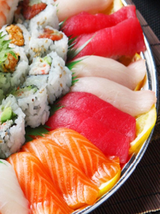 Dish, Food, Cuisine, Sashimi, Sushi, Ingredient, Rice ball, Fish slice, Comfort food, Salmon, 