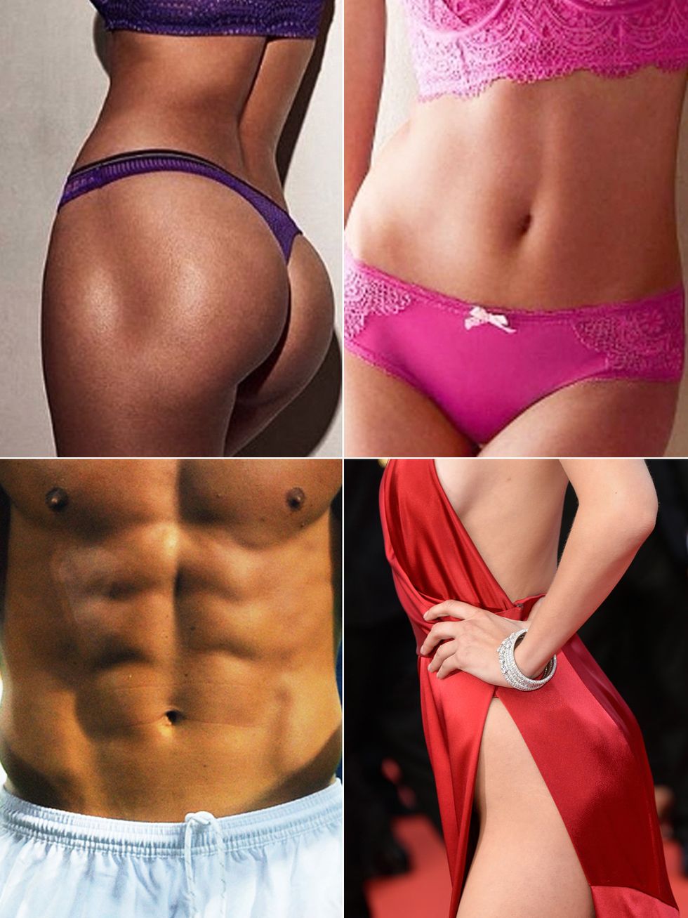 Skin, Joint, Magenta, Purple, Pink, Waist, Trunk, Thigh, Muscle, Violet, 