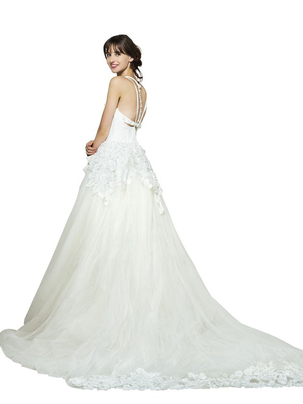 Gown, Wedding dress, Clothing, Dress, Fashion model, Bridal party dress, Shoulder, Bride, Bridal clothing, Bridal accessory, 