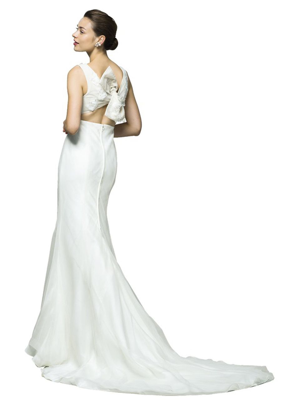 Gown, Dress, Fashion model, Wedding dress, Clothing, White, Shoulder, Bridal clothing, Bride, Bridal party dress, 