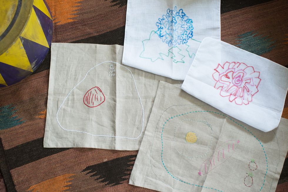 Textile, Pattern, Paper product, Paper, Stitch, Napkin, Creative arts, Craft, Linens, Pattern, 