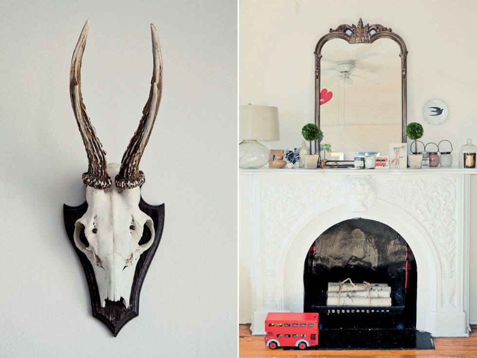 White, Horn, Hearth, Bone, Black, Grey, Arch, Natural material, Metal, Fireplace, 