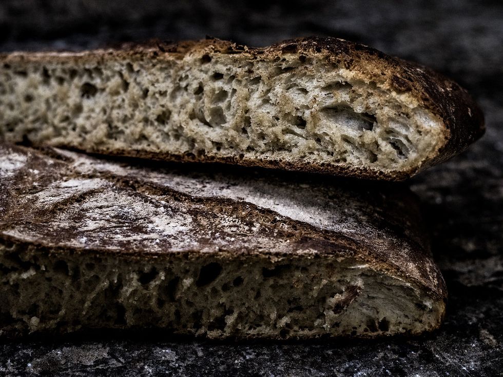 Bread, Brown bread, Baked goods, Ingredient, Rye bread, Cuisine, Grey, Gluten, Whole wheat bread, Snack, 