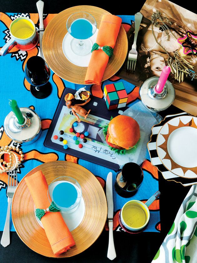 Orange, Plate, Dishware, Table, Coffee cup, Dinnerware set, Tableware, Brunch, 