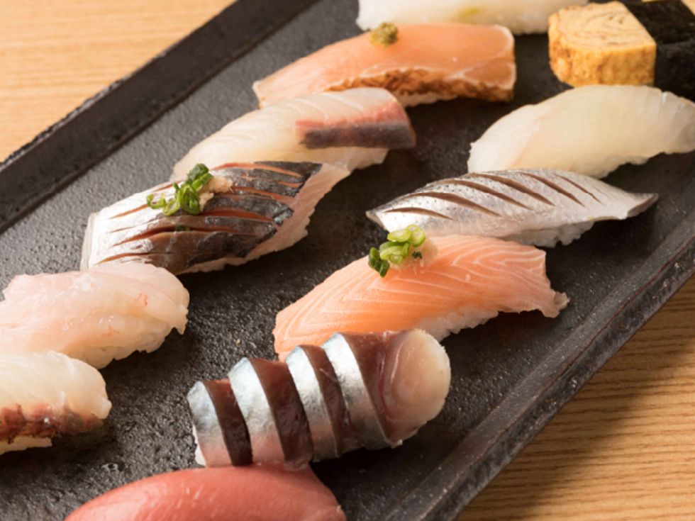 Dish, Food, Cuisine, Sashimi, Fish slice, Sushi, Sakana, Comfort food, Fish products, Ingredient, 