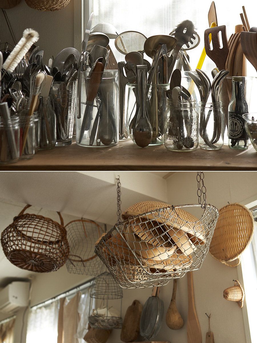 Collection, Shelving, Shelf, Natural material, Kitchen utensil, 
