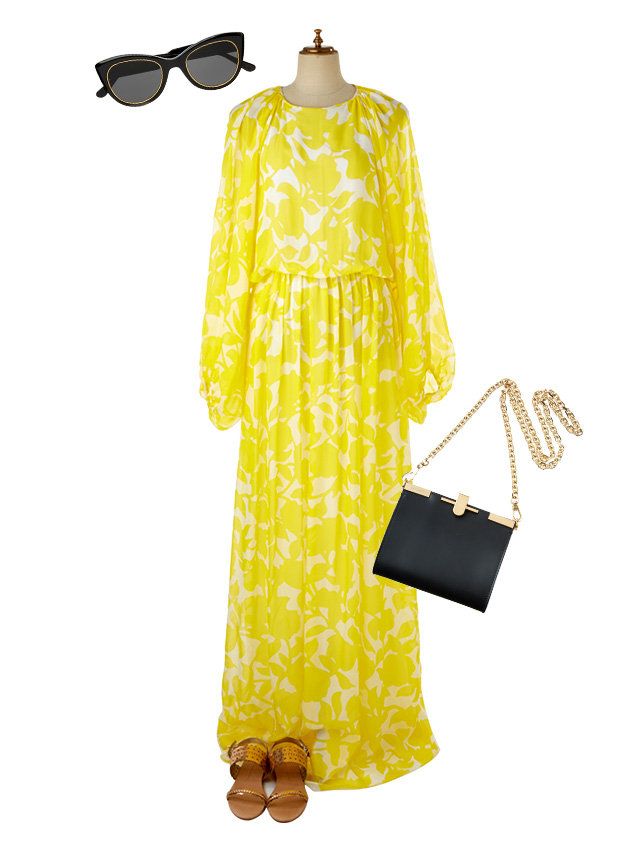 Yellow, Sleeve, Textile, Style, Fashion accessory, Pattern, Bag, Fashion, Shoulder bag, Grey, 