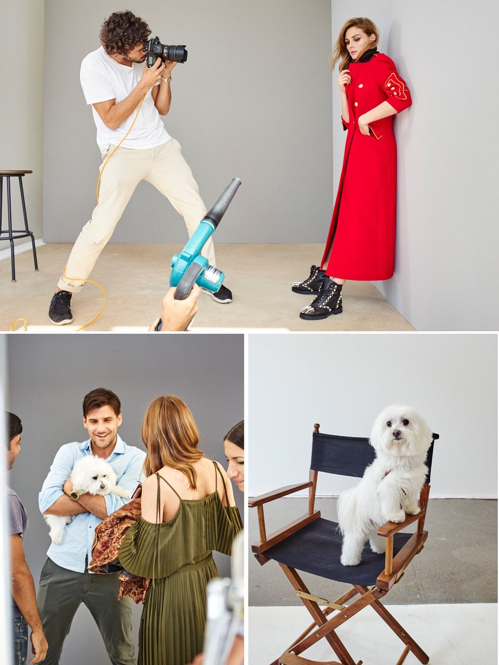 White, Fashion, Shoulder, Companion dog, Pajamas, Waist, Fashion design, Sleeve, Photo shoot, Fashion accessory, 