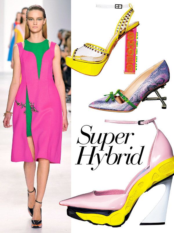 Yellow, Dress, Joint, Magenta, Pink, Purple, Style, One-piece garment, Fashion, Day dress, 