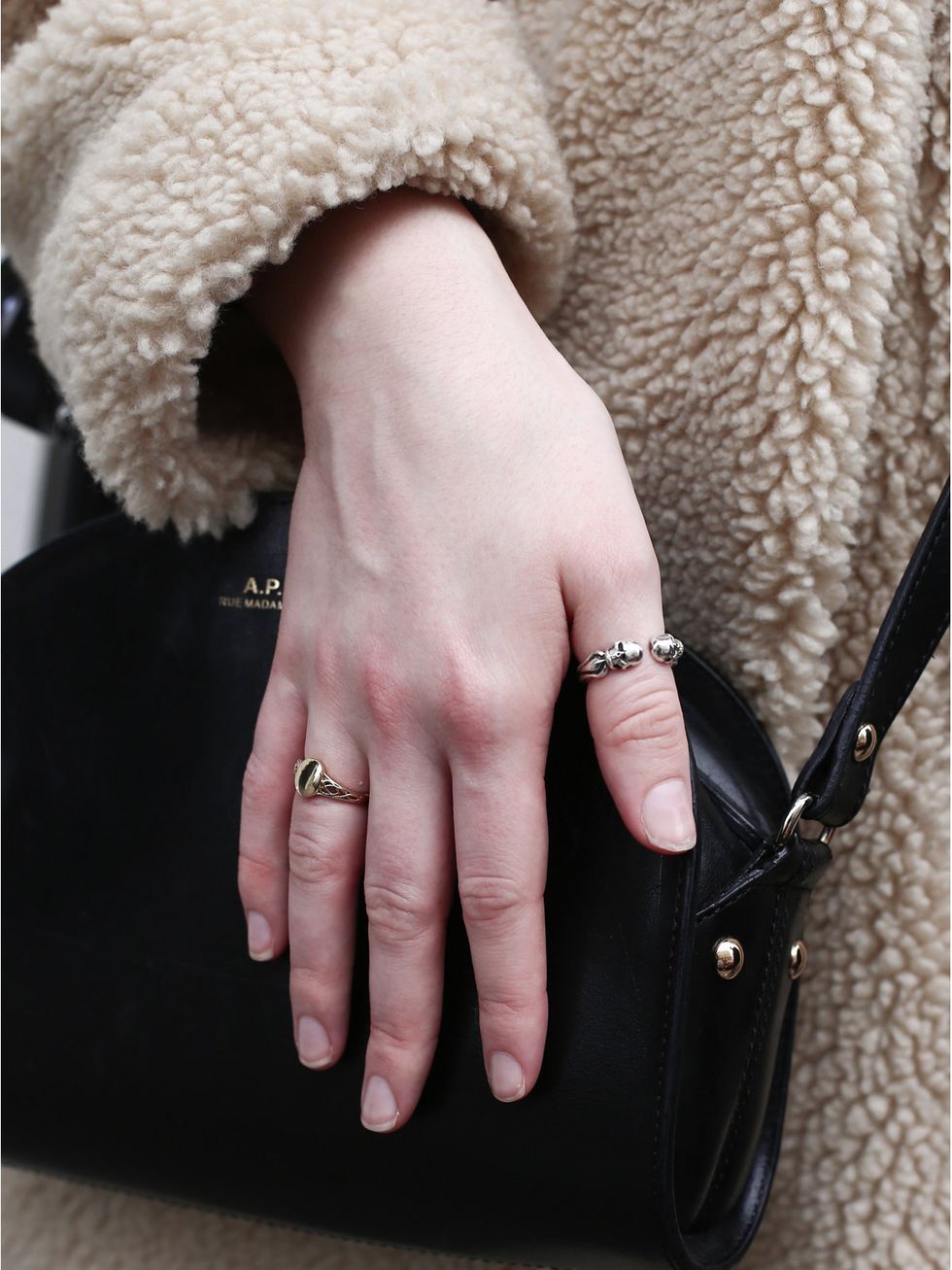 Finger, Brown, Textile, Hand, Style, Fashion accessory, Wrist, Fashion, Nail, Leather, 