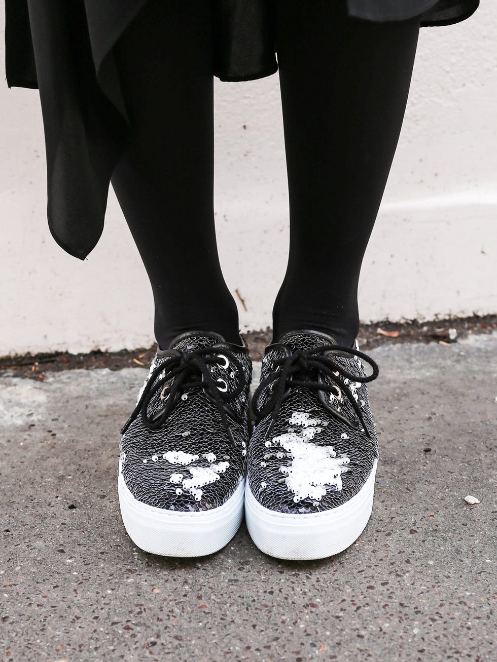 Footwear, Human leg, Shoe, White, Style, Carmine, Fashion, Monochrome, Black, Street fashion, 