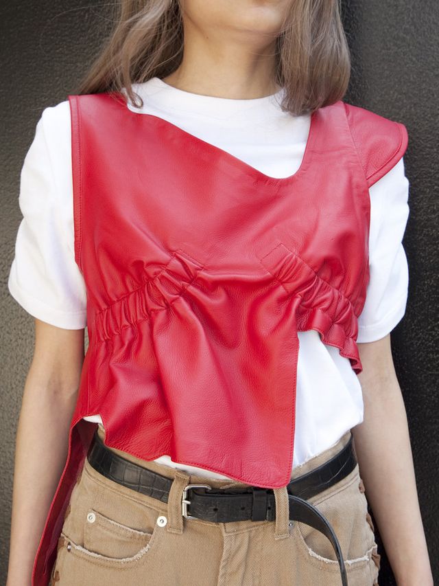 Clothing, White, Sleeve, Red, Neck, Pink, Waist, Blouse, Shoulder, Outerwear, 
