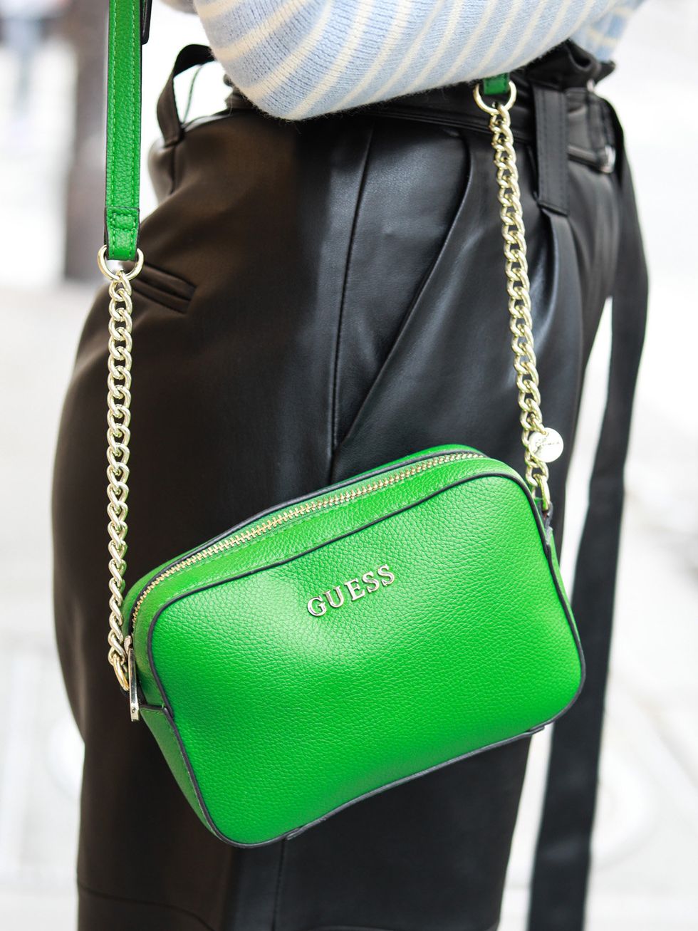 Green, Bag, White, Black, Handbag, Shoulder, Messenger bag, Shoulder bag, Leather, Yellow, 