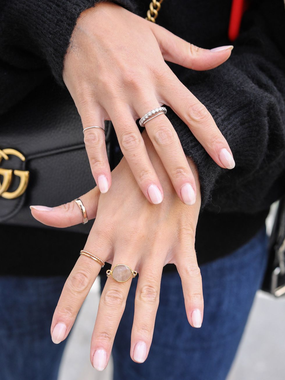 Finger, Nail, Hand, Ring, Nail care, Manicure, Cosmetics, Engagement ring, Nail polish, Joint, 