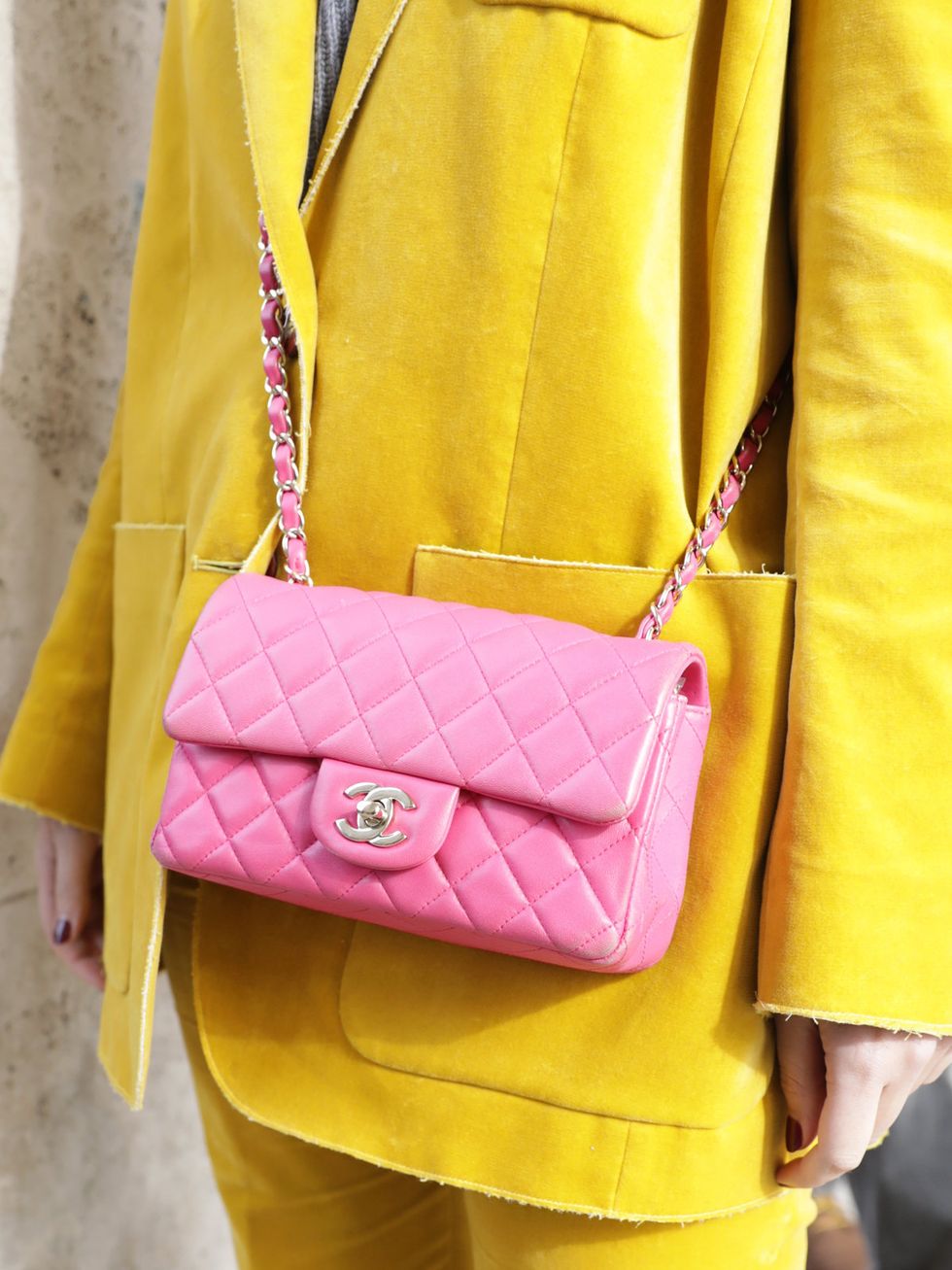 Yellow, Product, Bag, Textile, Style, Luggage and bags, Fashion accessory, Magenta, Shoulder bag, Fashion, 