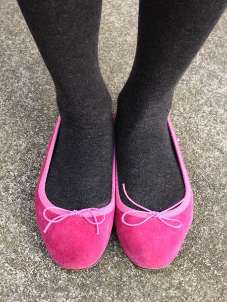 Pink, Magenta, Tights, Sock, Ballet flat, Ankle, 