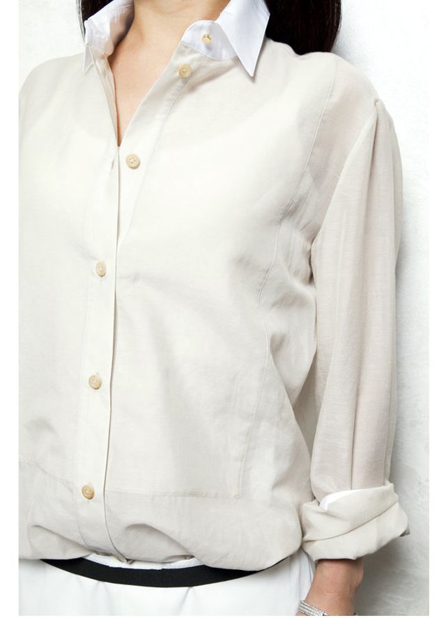 Product, Collar, Sleeve, Dress shirt, Textile, White, Fashion, Button, Slipper, Beige, 