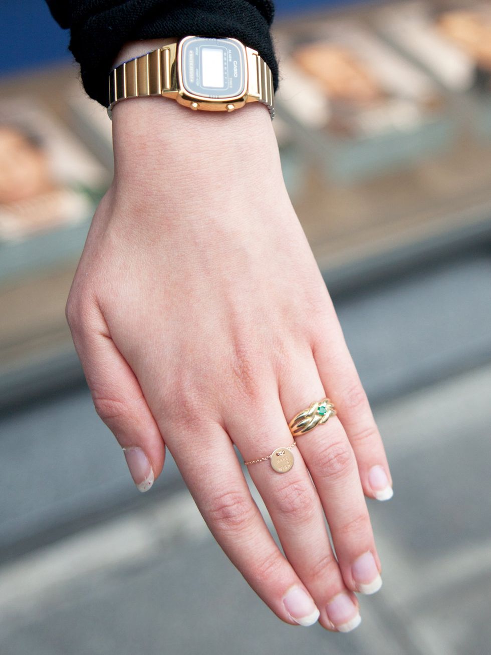 Finger, Wrist, Jewellery, Fashion accessory, Nail, Fashion, Ring, Body jewelry, Engagement ring, Thumb, 