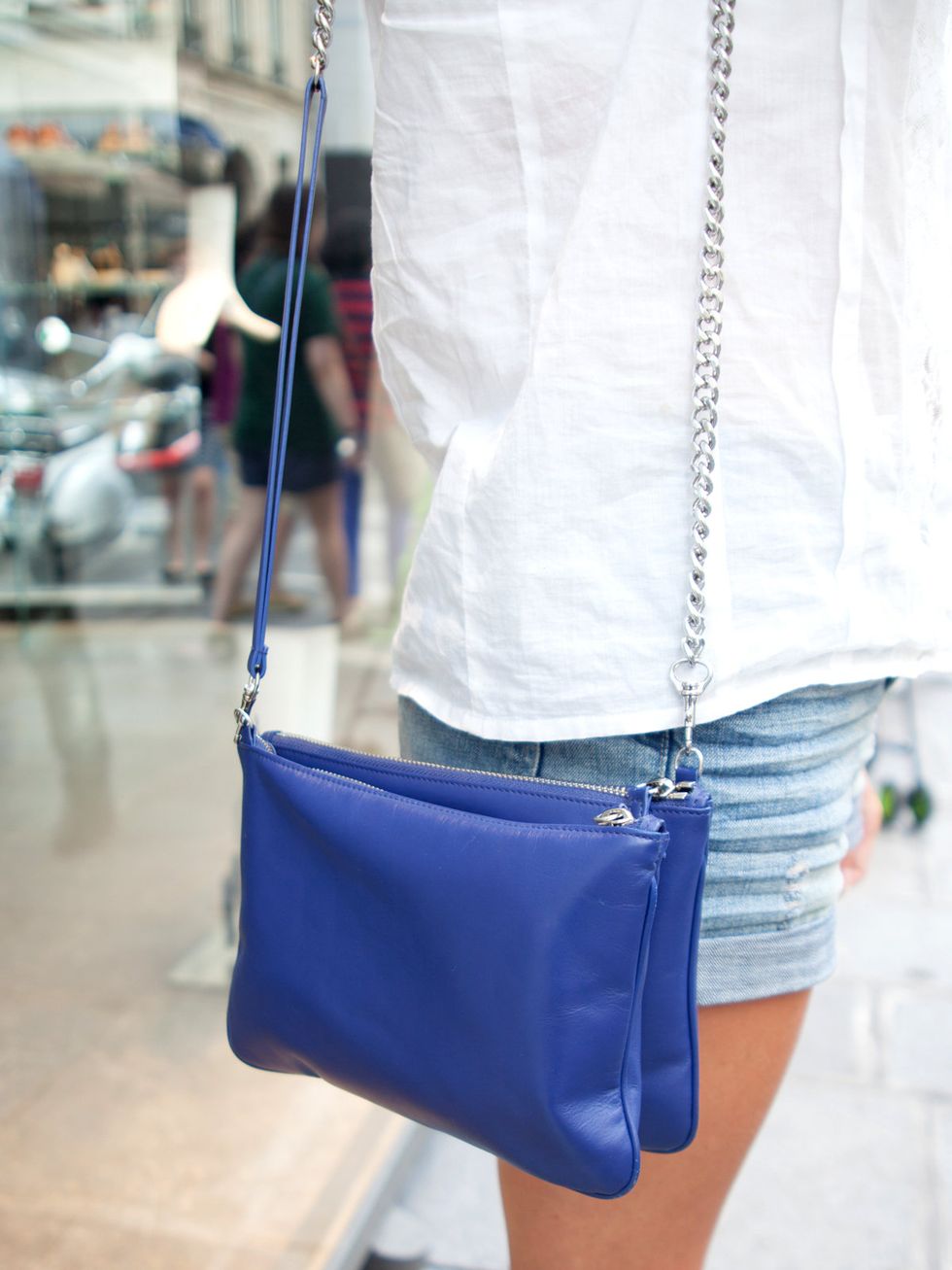 Blue, Denim, Textile, Bag, White, Style, Street fashion, Fashion accessory, Electric blue, Fashion, 