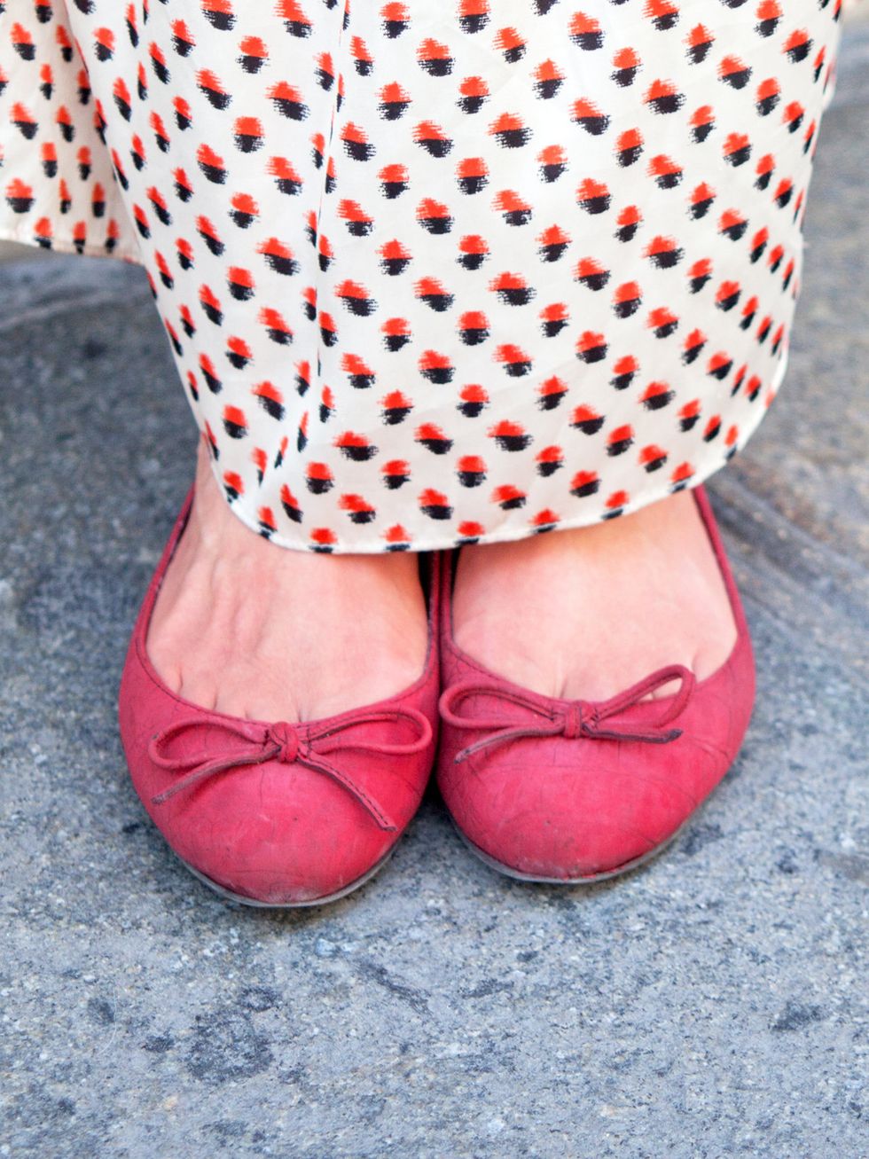 Footwear, Shoe, Textile, Red, Pattern, Pink, Polka dot, Fashion, Street fashion, Tartan, 