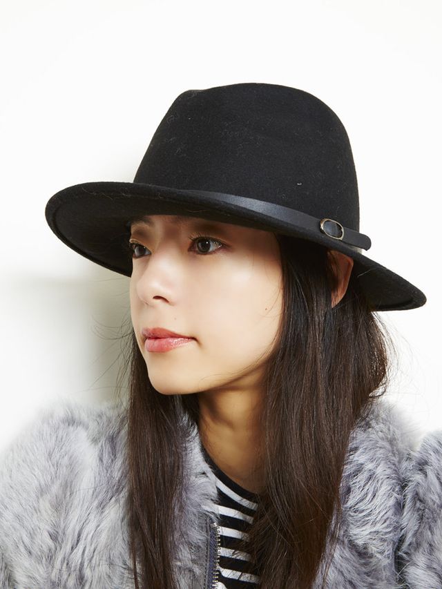 Clothing, Nose, Hat, Lip, Mouth, Hairstyle, Textile, Outerwear, Fashion accessory, Style, 