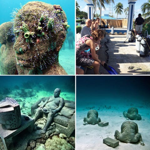 世界唯一 カリブの海底に広がる水中美術館