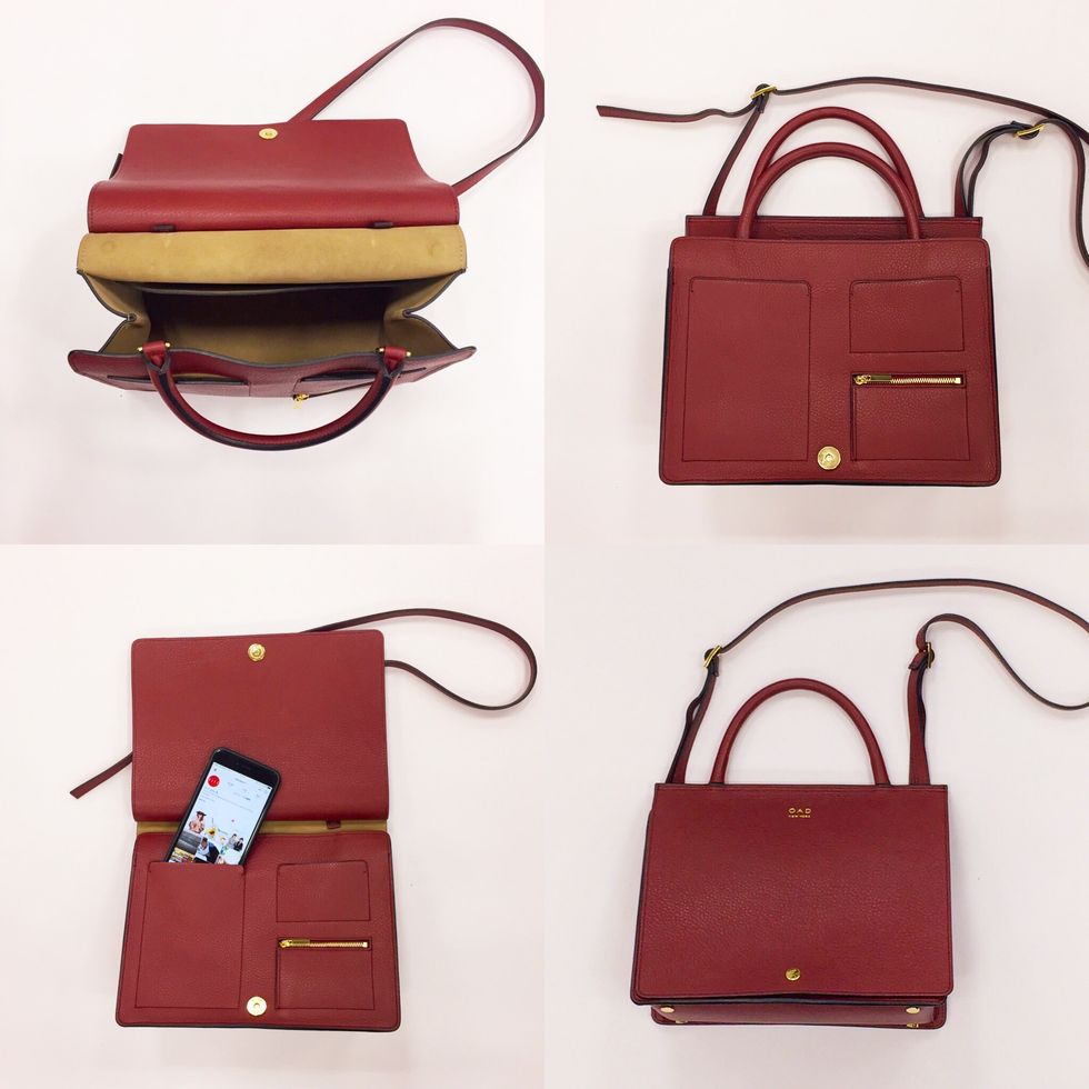 Product, Red, Bag, Style, Fashion, Shoulder bag, Luggage and bags, Maroon, Material property, Metal, 