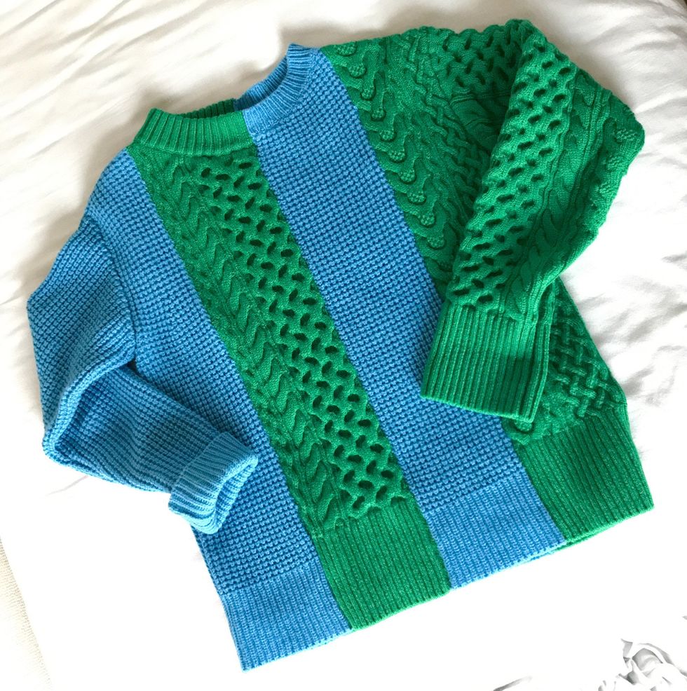 Green, Blue, Turquoise, Aqua, Clothing, Teal, Wool, Knitting, Pattern, Outerwear, 