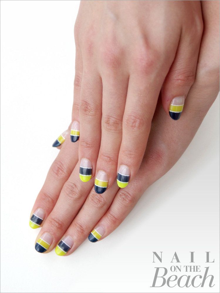 Finger, Blue, Yellow, Skin, Nail, Nail care, Nail polish, Style, Manicure, Fashion accessory, 
