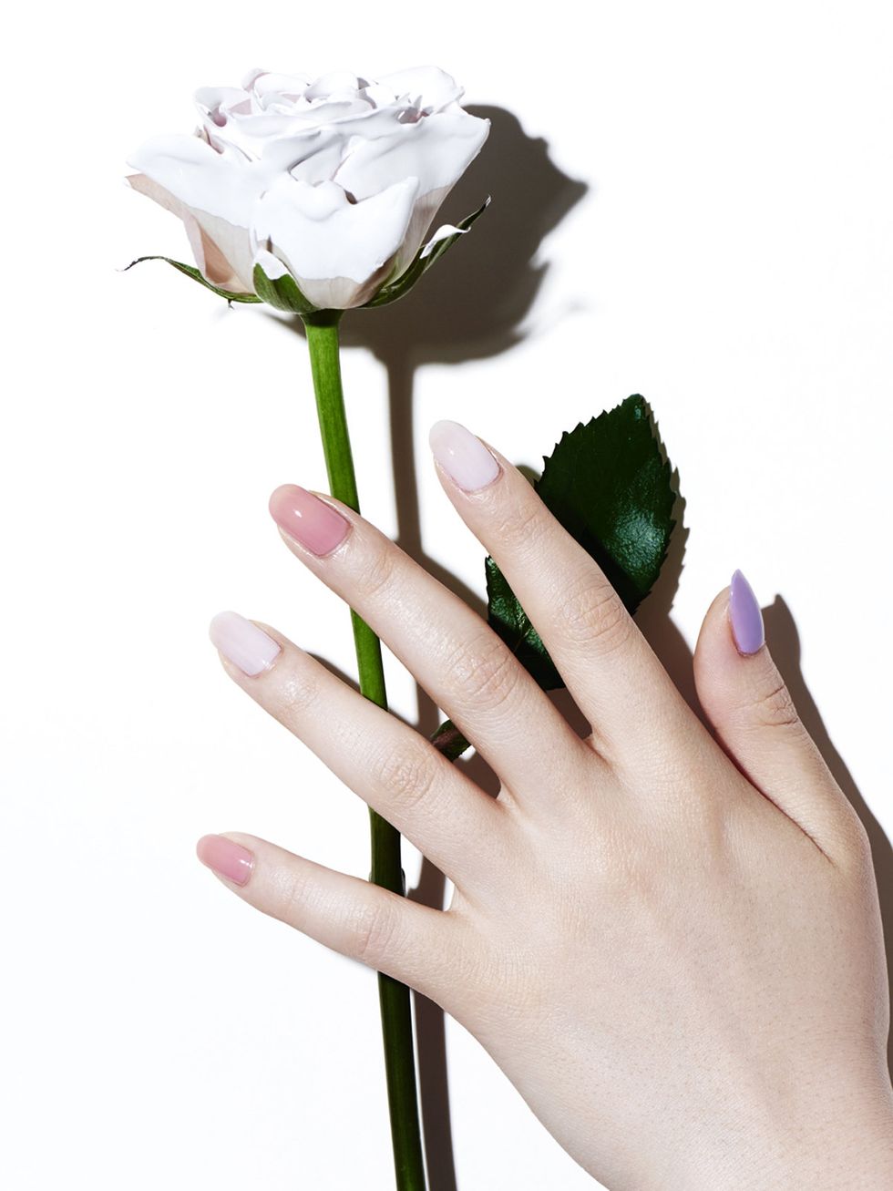 Finger, Green, Petal, Nail, Flower, Nail care, Flowering plant, Colorfulness, Manicure, Nail polish, 