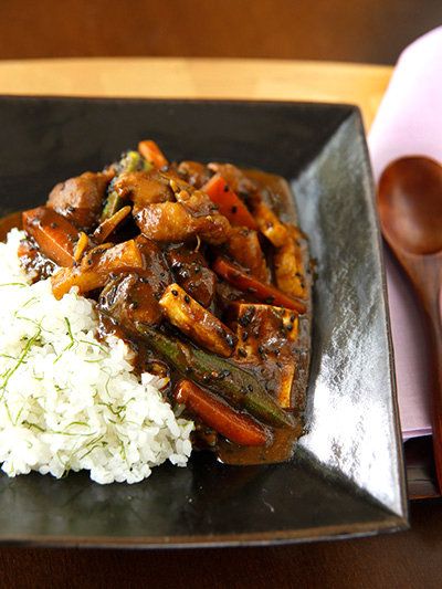 Food, Steamed rice, Ingredient, Cuisine, Rice, White rice, Dish, Meat, Recipe, Kitchen utensil, 