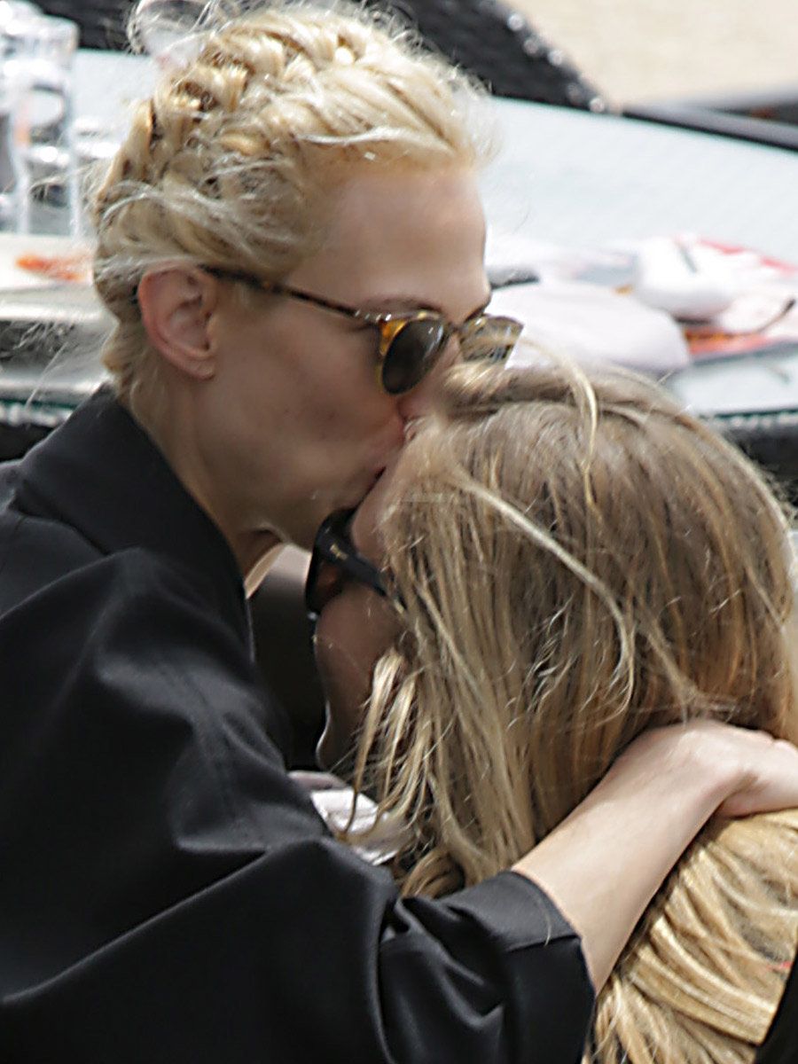 Eyewear, Vision care, Hairstyle, Interaction, Sunglasses, Blond, Love, Romance, Earrings, Kiss, 