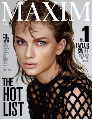 テイラー スウィフト マキシム 誌が選ぶホットリストのトップに