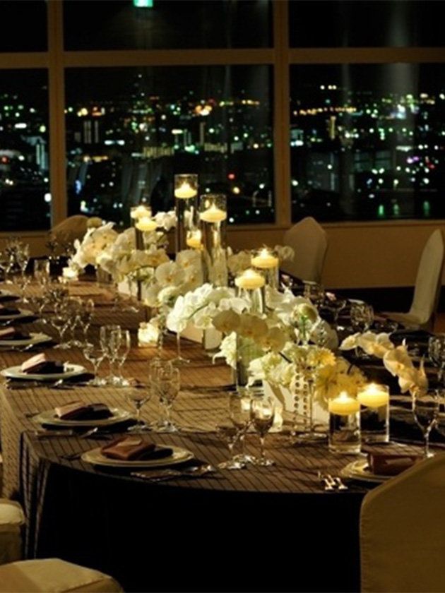 Centrepiece, Wedding banquet, Function hall, Rehearsal dinner, Decoration, Banquet, Restaurant, Lighting, Table, Design, 