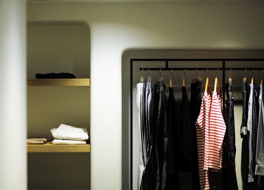 Room, Clothes hanger, Closet, Wardrobe, Collection, Shelving, Shelf, 
