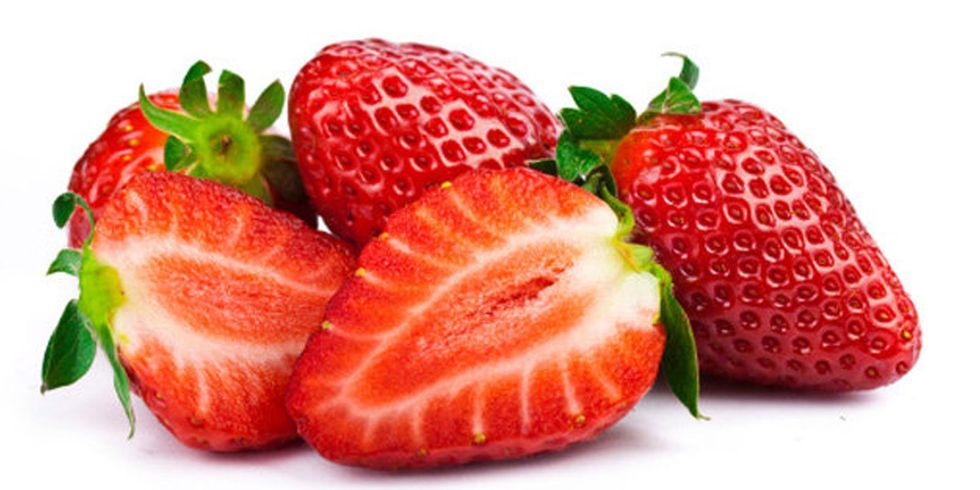 Food, Fruit, Natural foods, Sweetness, Red, Produce, White, Strawberry, Seedless fruit, Accessory fruit, 