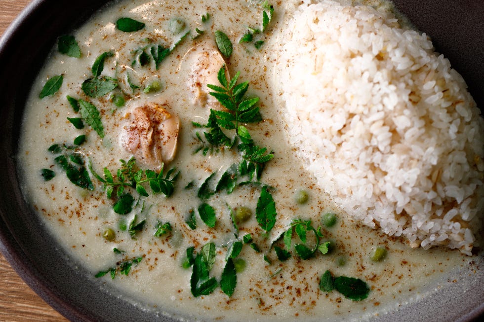 Food, Cuisine, Ingredient, Steamed rice, Dish, White rice, Recipe, Rice, Jasmine rice, Garnish, 