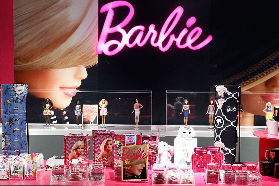 Pink, Barbie, Doll, Fashion, Toy, Lip, Material property, Eyelash, Fashion accessory, Cosmetics, 