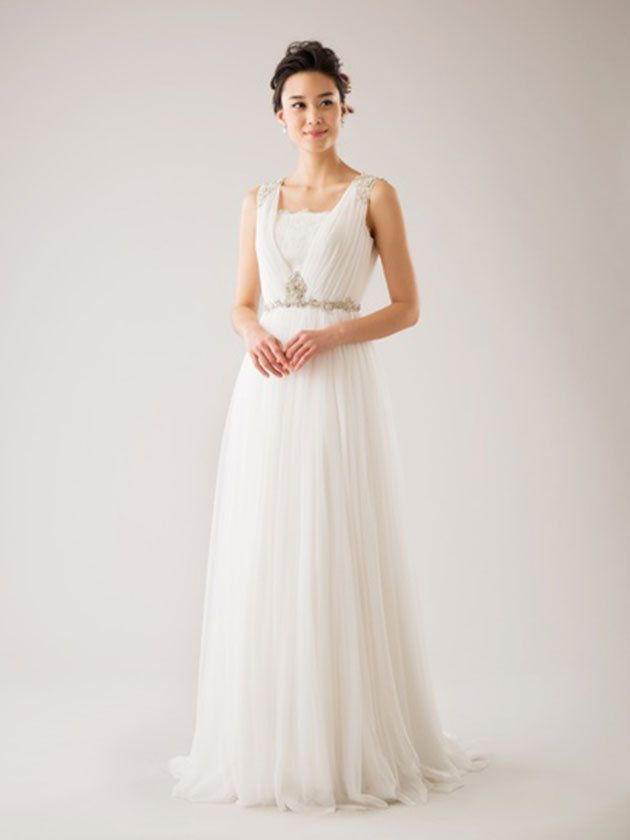 Gown, Wedding dress, Clothing, Dress, Fashion model, Shoulder, Bridal clothing, Photograph, Bridal party dress, Bride, 