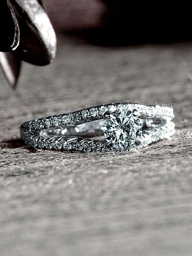 Ring, Engagement ring, Jewellery, Wedding ring, Fashion accessory, Diamond, Wedding ceremony supply, Platinum, Silver, Black-and-white, 