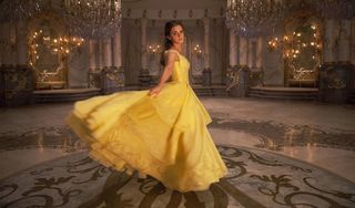 Gown, Dress, Clothing, Yellow, Fashion model, Fashion, Haute couture, Beauty, Formal wear, Quinceañera, 