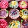 Yellow, Sweetness, Food, Purple, Dessert, Cupcake, Ingredient, Pink, Colorfulness, Magenta, 
