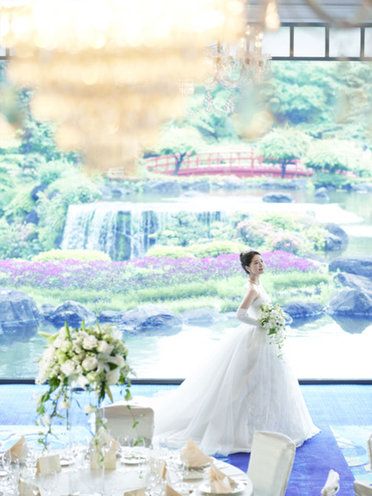 Photograph, White, Blue, Aqua, Lavender, Pink, Dress, Wedding dress, Flower, Gown, 