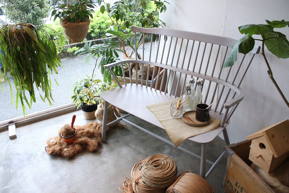 Room, Interior design, Plant, Table, Porch, Furniture, Home, House, Flower, Houseplant, 